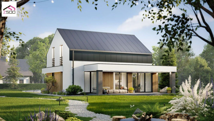 Проєкт будинку U504 - З мансардним поверхом дома у Києві