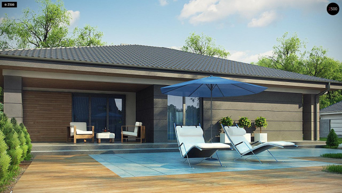 Проект дома U379 - 4 Одноэтажные дома в Киеве