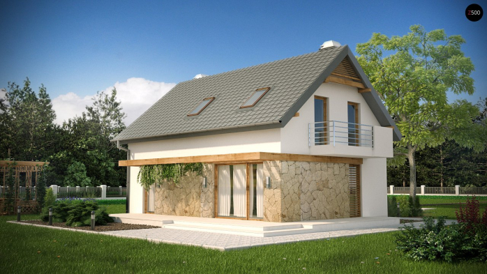 Проект дома U225 - 2 С мансардным этажом дома в Киеве