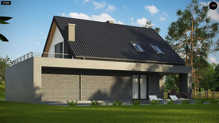 Проект дома U347 - 6 С мансардным этажом дома в Киеве