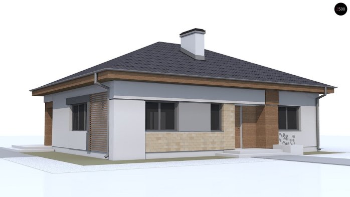 Проект дома U273 a - 5 Одноэтажные дома в Киеве