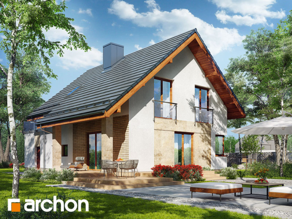 Проект дома Дом в ариземах - 2 С мансардным этажом дома в Киеве