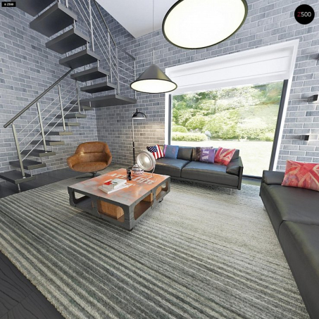 Проект дома Ux63 B+PK - 12 Двухэтажные дома в Киеве