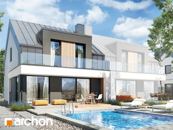 Проект дома Дом в клематисах 27 (Б) - 1 С мансардным этажом дома в Киеве