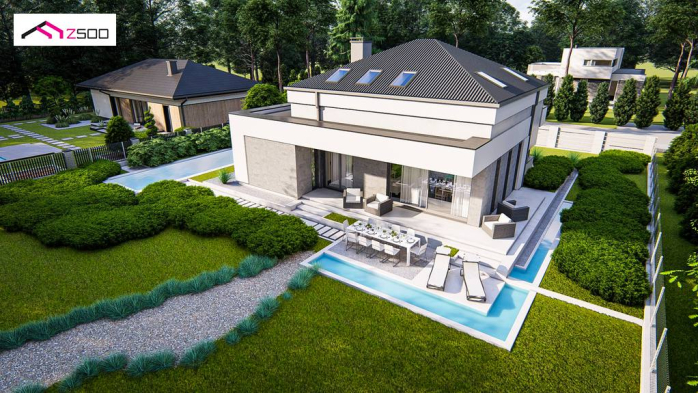 Проект дома U495 - 5 С мансардным этажом дома в Киеве