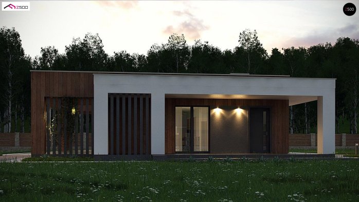 Проект дома Ux76 D - 2 Одноэтажные дома в Киеве