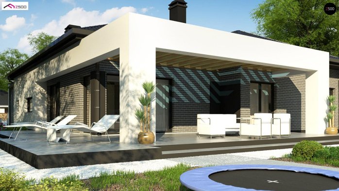 Проект дома U403 - 4 Одноэтажные дома в Киеве