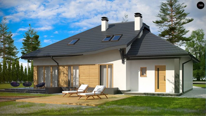 Проект дома U56 A - 1 С мансардным этажом дома в Киеве