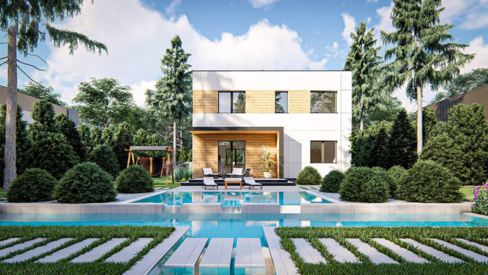 Проект дома Ux212 - 3 Двухэтажные дома в Киеве