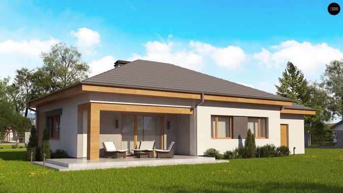 Проект дома U273 a L GL - 2 Одноэтажные дома в Киеве