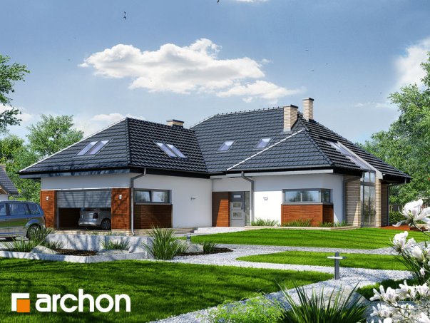 Проект дома Дом в хеномелесе 3  вер.2 - 2 С мансардным этажом дома в Киеве