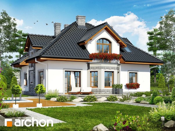 Проект дома Дом в тимьяне 9 - 2 С мансардным этажом дома в Киеве