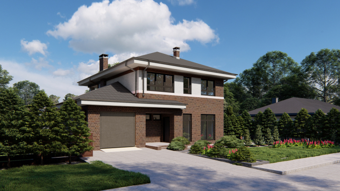 Проект дома Ux24 k - 2 Двухэтажные дома в Киеве