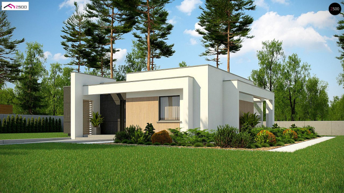 Проект дома Ux77 D - 3 Одноэтажные дома в Киеве