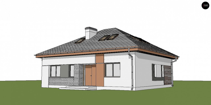 Проект дома U273 Ph+ st - 5 С мансардным этажом дома в Киеве