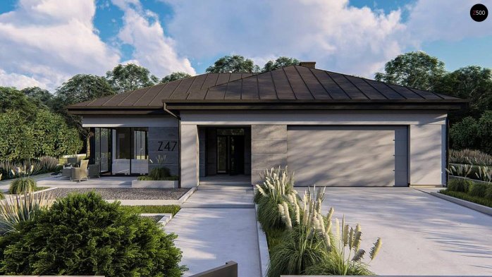 Проект дома U471 - 4 Одноэтажные дома в Киеве