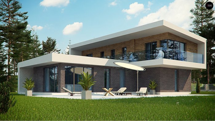 Проект дома Ux70 - 1 Двухэтажные дома в Киеве