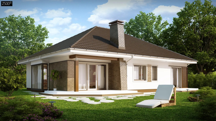 Проект дома U205 v1 - 1 Одноэтажные дома в Киеве