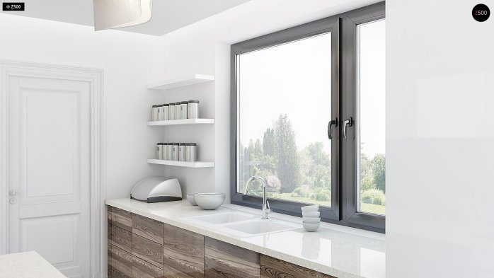 Проєкт будинку U229 - З мансардним поверхом дома у Києві