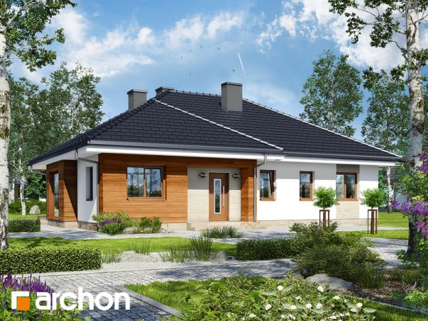 Проект дома Дом в герани - 1 Одноэтажные дома в Киеве