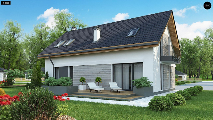 Проект дома U370 - 5 С мансардным этажом дома в Киеве