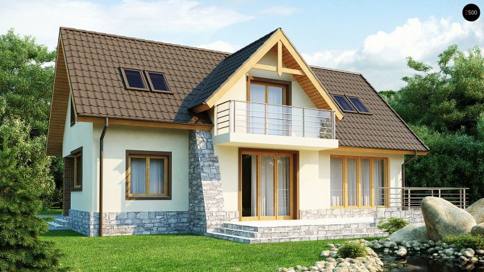 Проект дома U31 - 2 С мансардным этажом дома в Киеве