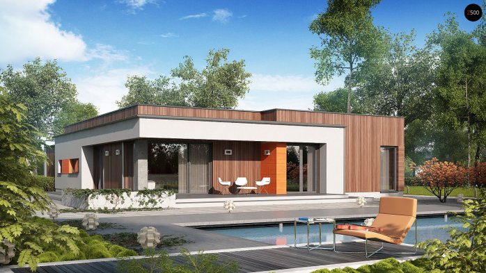 Проект дома Ux103 - 6 Одноэтажные дома в Киеве