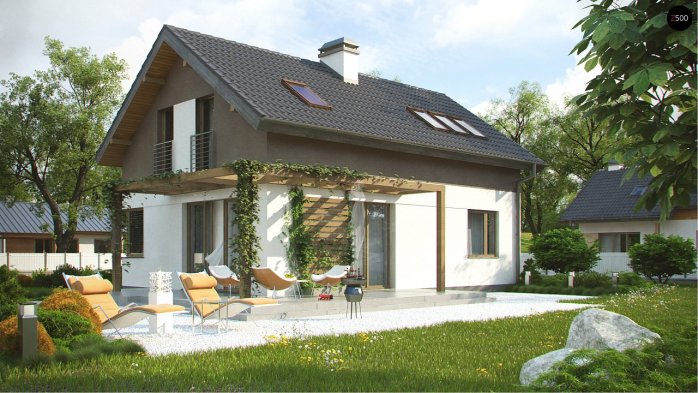 Проект дома U233 - 2 С мансардным этажом дома в Киеве