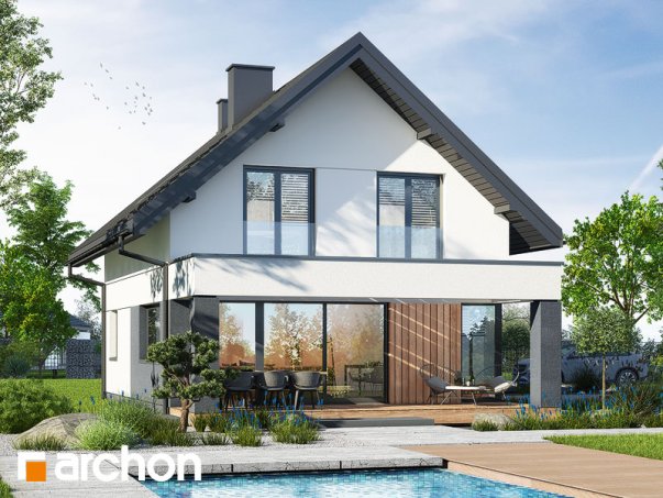 Проект дома Дом в мотыльках - 2 С мансардным этажом дома в Киеве