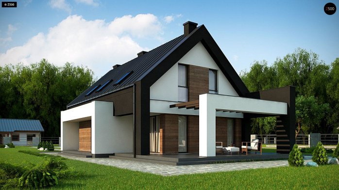 Проект дома U330 P - 3 С мансардным этажом дома в Киеве