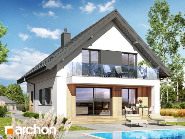 Проект дома Дом в арлетах - 2 С мансардным этажом дома в Киеве