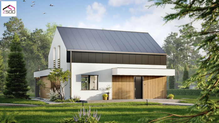 Проєкт будинку U504 - З мансардним поверхом дома у Києві