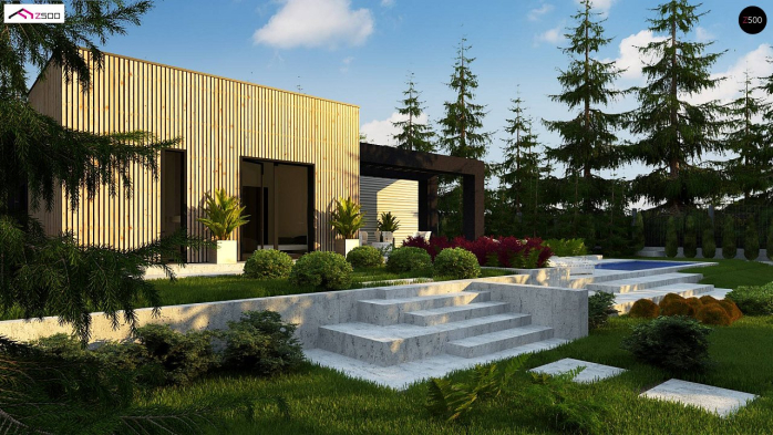 Проект дома Ux161 - 2 Одноэтажные дома в Киеве