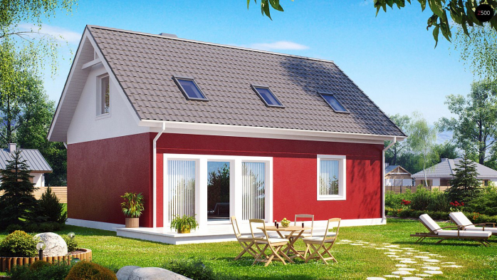 Проект дома U34 - 1 С мансардным этажом дома в Киеве