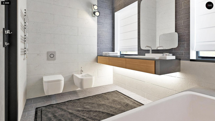 Проект дома Ux63 B+PK - 21 Двухэтажные дома в Киеве