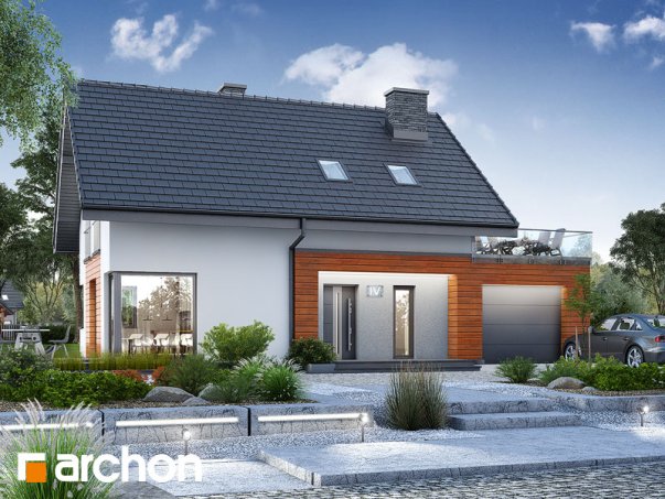 Проект дома Дом в кропликах - 1 С мансардным этажом дома в Киеве