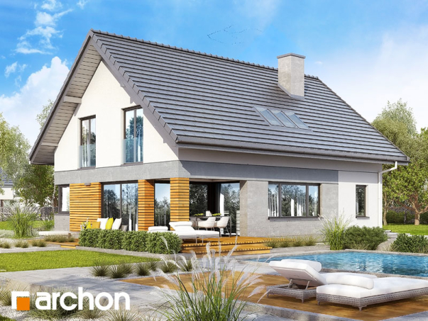 Проект дома Дом в аурорах 6 - 2 С мансардным этажом дома в Киеве