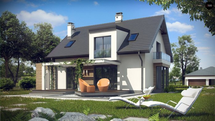 Проект дома U189 - 2 С мансардным этажом дома в Киеве