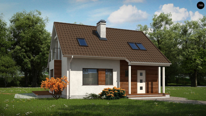 Проект дома U101 L h+ - 1 С мансардным этажом дома в Киеве