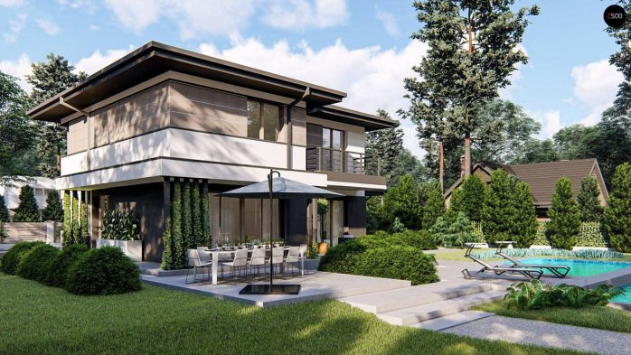 Проект дома U426 v1 P - 3 Двухэтажные дома в Киеве