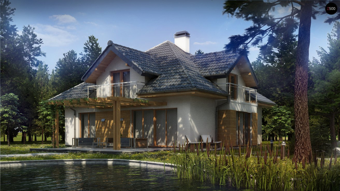 Проект дома U270 A PK - 2 С мансардным этажом дома в Киеве