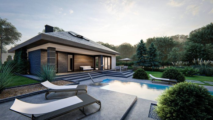 Проект дома U439 - 5 С мансардным этажом дома в Киеве