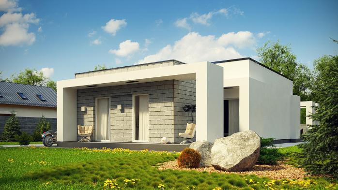 Проект дома Ux69 v1 - 1 Одноэтажные дома в Киеве