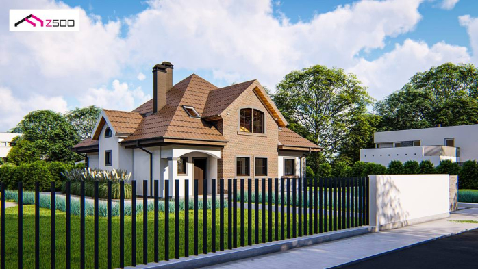 Проект дома U18 kl+ - 5 С мансардным этажом дома в Киеве