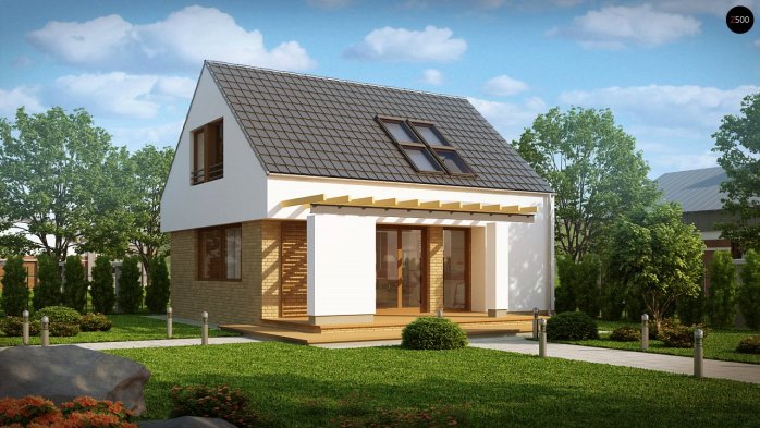 Проект дома U221 - 2 С мансардным этажом дома в Киеве