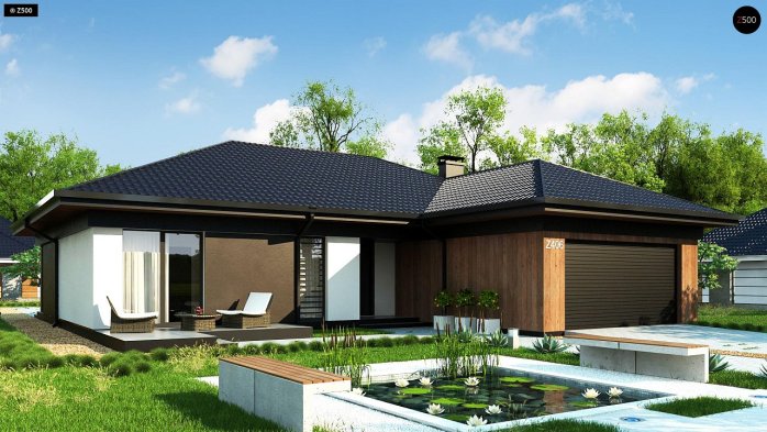 Проект дома U406 - 1 Одноэтажные дома в Киеве