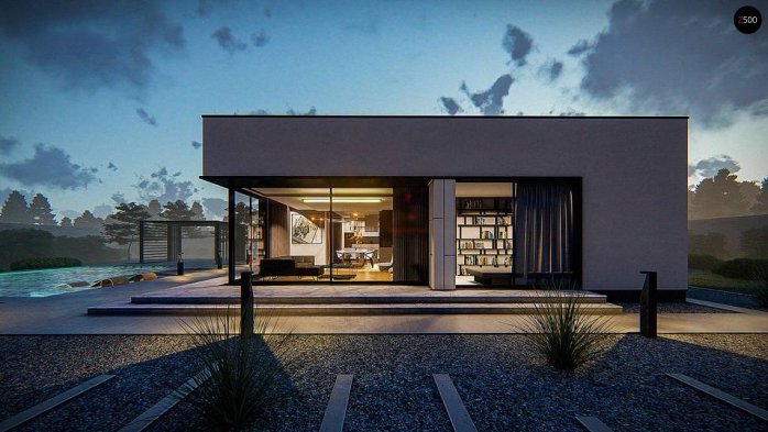 Проект дома Ux88 - 7 Одноэтажные дома в Киеве