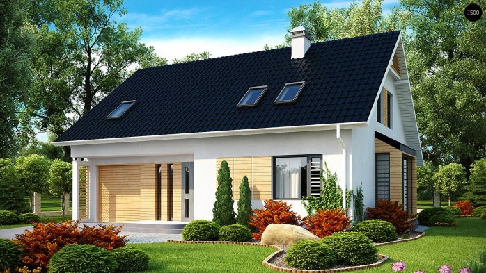 Проект дома U124 - 1 С мансардным этажом дома в Киеве