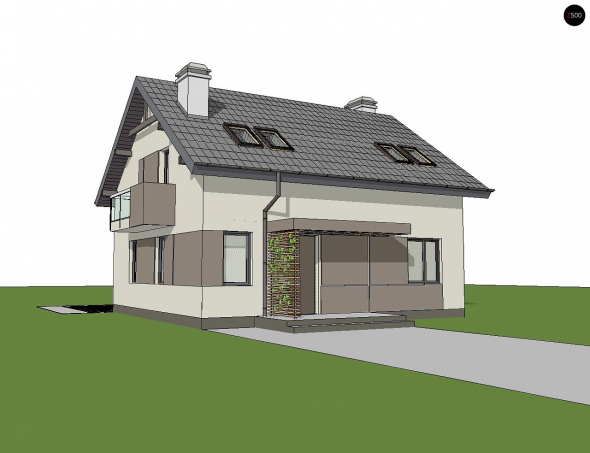 Проект дома U65 v2 - 3 С мансардным этажом дома в Киеве