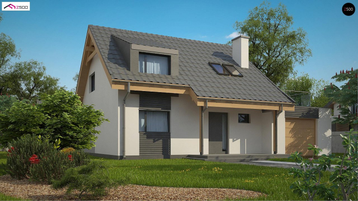 Проект дома U146 GP - 1 С мансардным этажом дома в Киеве